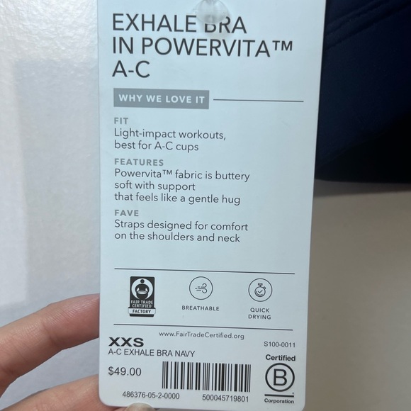 Athleta Blue Sports Bra with Racerback Design - Picture 6 of 8